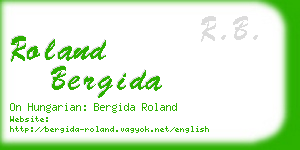 roland bergida business card